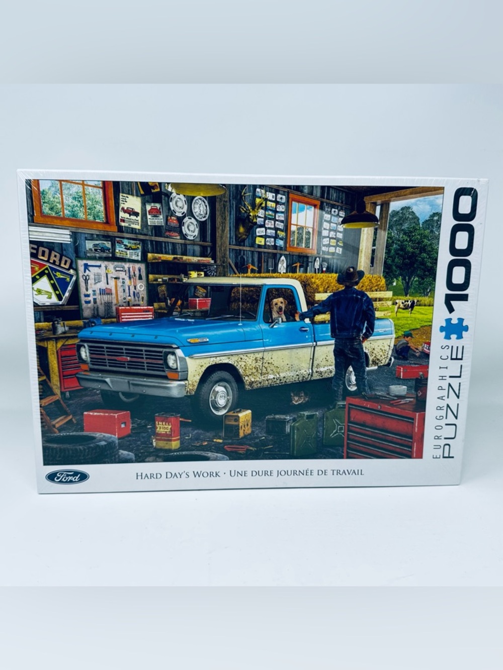 Eurographics 1000 Piece Jigsaw Puzzle Hard Day’s Work Ford Truck Garage Sealed
